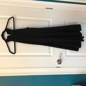 Aqua halter neck dress small fit and flare a line